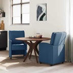 Esszimmerstühle mit Rollen 2 pcs Blau 57 x 67 x 95 cm Stoff