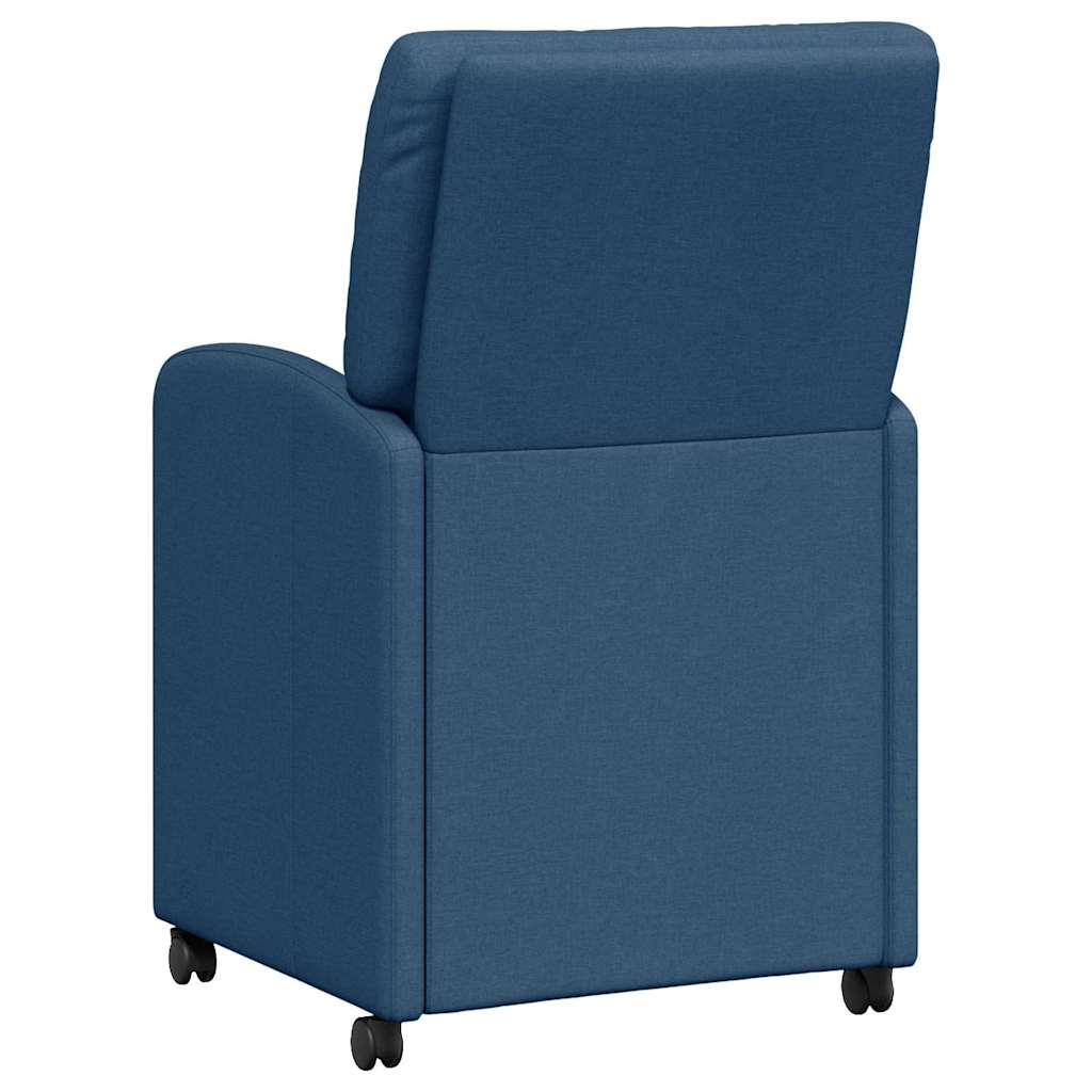 Esszimmerstühle mit Rollen 2 pcs Blau 57 x 67 x 95 cm Stoff