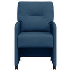 Esszimmerstühle mit Rollen 2 pcs Blau 57 x 67 x 95 cm Stoff