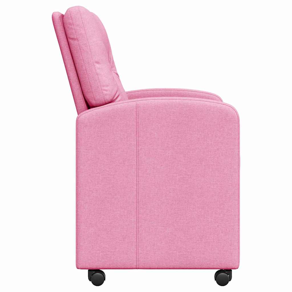 Esszimmerstühle mit Rollen 2 pcs Rosa 57 x 67 x 95 cm Stoff