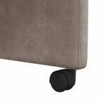 Esszimmerstühle mit Rollen 2 pcs Grau 58 x 67 x 97 cm
