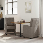 Esszimmerstühle mit Rollen 2 pcs Grau 58 x 67 x 97 cm