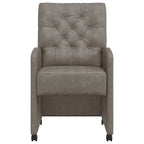 Esszimmerstühle mit Rollen 2 pcs Grau 58 x 67 x 97 cm
