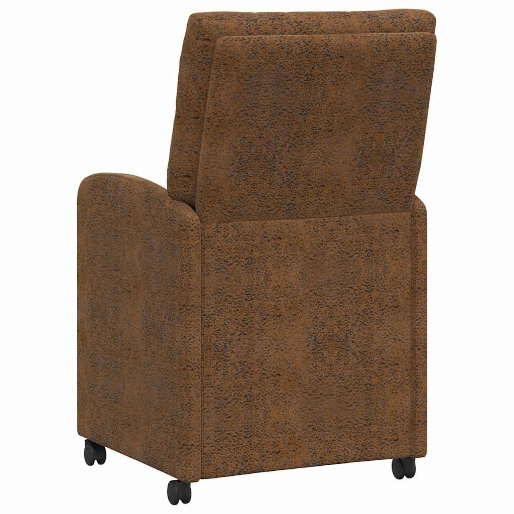 Esszimmerstühle mit Rollen 2 pcs Braun 58 x 67 x 97 cm