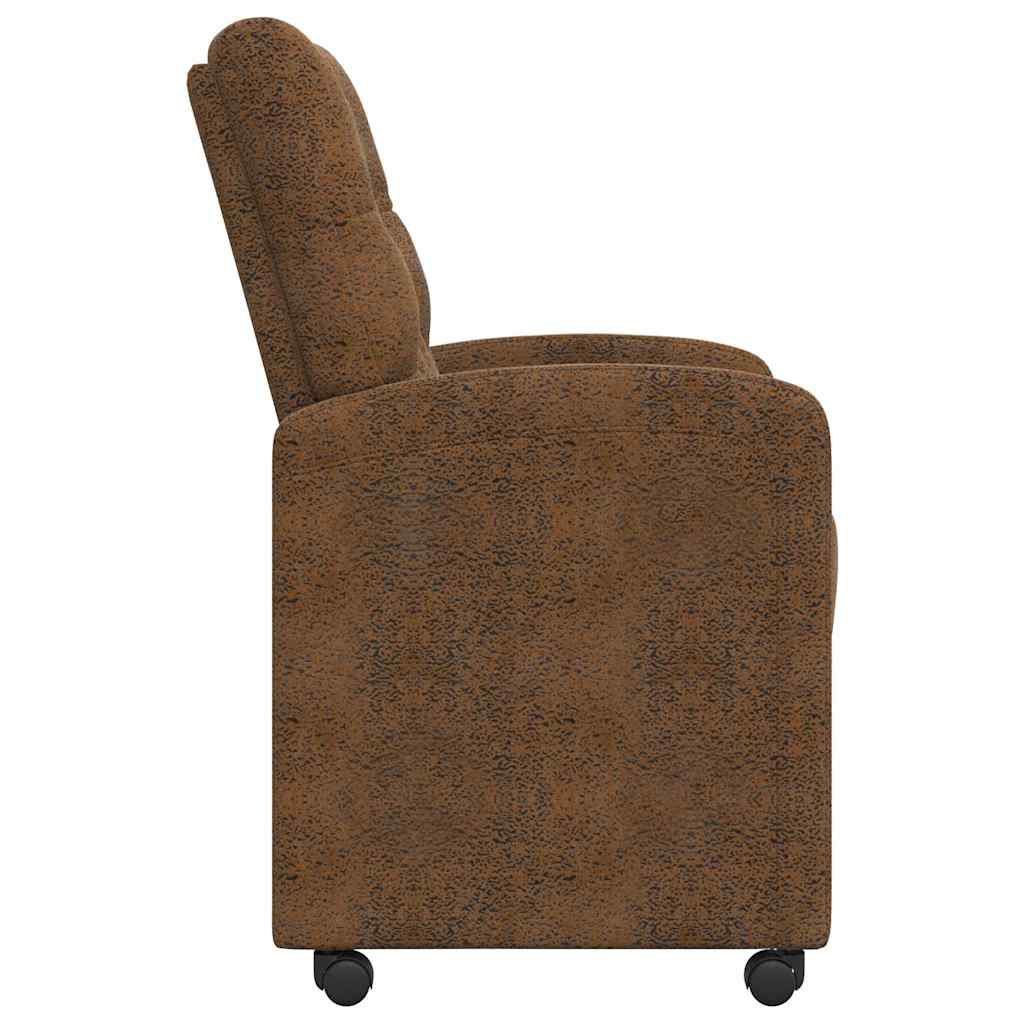 Esszimmerstühle mit Rollen 2 pcs Braun 58 x 67 x 97 cm