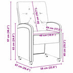 Esszimmerstühle mit Rollen 2 pcs Braun 58 x 67 x 97 cm