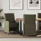 Esszimmerstühle mit Rollen 2 pcs Armeegrün 58 x 67 x 97 cm