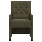 Esszimmerstühle mit Rollen 2 pcs Armeegrün 58 x 67 x 97 cm