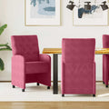 Esszimmerstühle mit Rollen 2 pcs Weinrot 58 x 67 x 97 cm Samt