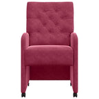 Esszimmerstühle mit Rollen 2 pcs Weinrot 58 x 67 x 97 cm Samt