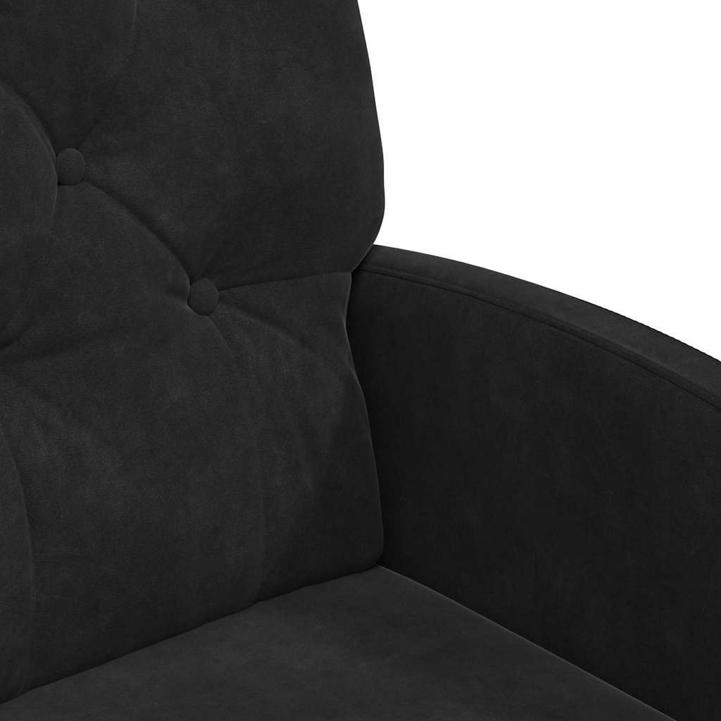 Esszimmerstühle mit Rollen 2 pcs Schwarz 58 x 67 x 97 cm Samt