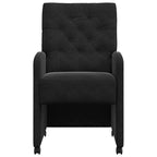 Esszimmerstühle mit Rollen 2 pcs Schwarz 58 x 67 x 97 cm Samt