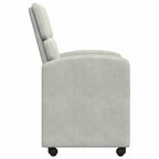 Esszimmerstühle mit Rollen 2 pcs Hellgrau 58 x 65 x 98 cm Samt
