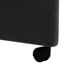 Esszimmerstühle mit Rollen 2 pcs Schwarz 58 x 65 x 98 cm Samt