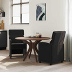 Esszimmerstühle mit Rollen 2 pcs Schwarz 58 x 65 x 98 cm Samt