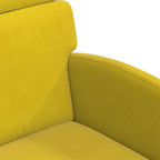 Esszimmerstühle mit Rollen 2 pcs Gelb 58 x 65 x 98 cm Samt