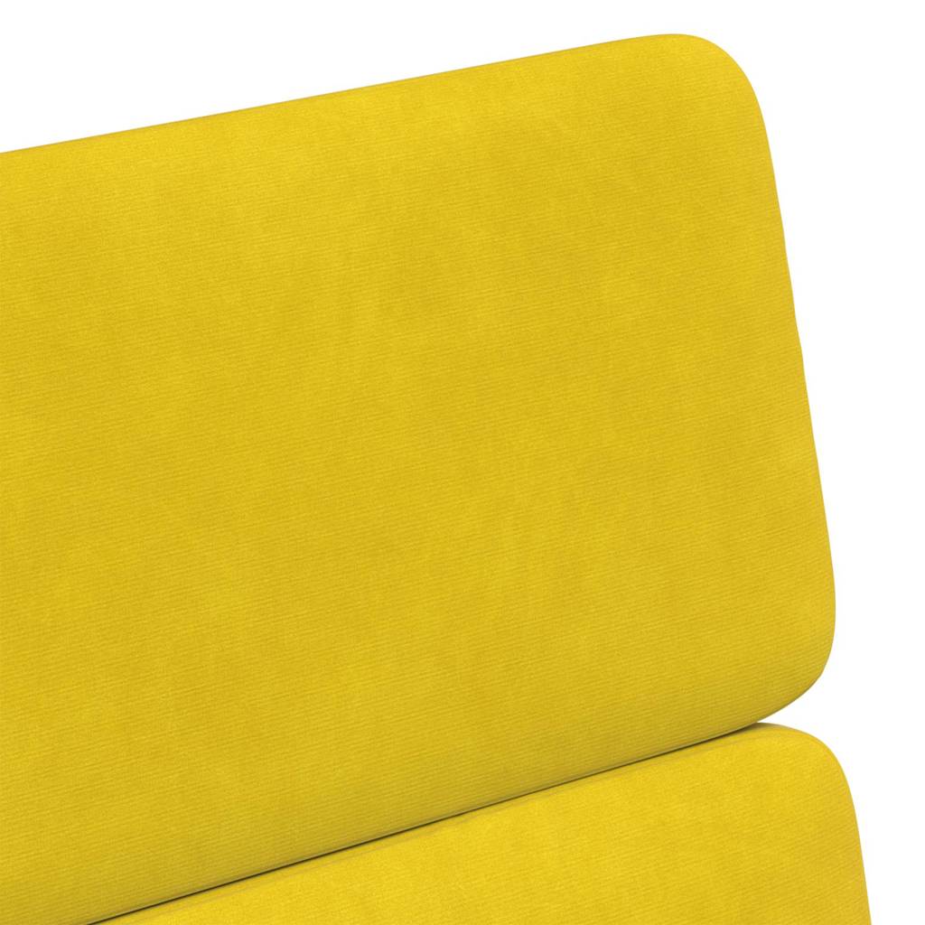 Esszimmerstühle mit Rollen 2 pcs Gelb 58 x 65 x 98 cm Samt