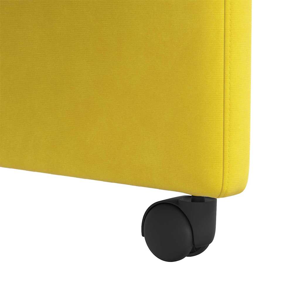 Esszimmerstühle mit Rollen 2 pcs Gelb 58 x 65 x 98 cm Samt