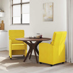 Esszimmerstühle mit Rollen 2 pcs Gelb 58 x 65 x 98 cm Samt