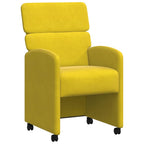 Esszimmerstühle mit Rollen 2 pcs Gelb 58 x 65 x 98 cm Samt