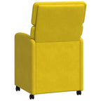 Esszimmerstühle mit Rollen 2 pcs Gelb 58 x 65 x 98 cm Samt