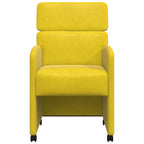 Esszimmerstühle mit Rollen 2 pcs Gelb 58 x 65 x 98 cm Samt
