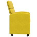 Esszimmerstühle mit Rollen 2 pcs Gelb 58 x 65 x 98 cm Samt