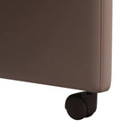 Esszimmerstühle mit Rollen 2 pcs Braun 58 x 65 x 98 cm