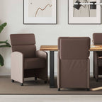 Esszimmerstühle mit Rollen 2 pcs Braun 58 x 65 x 98 cm