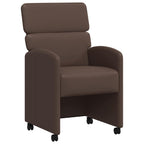 Esszimmerstühle mit Rollen 2 pcs Braun 58 x 65 x 98 cm