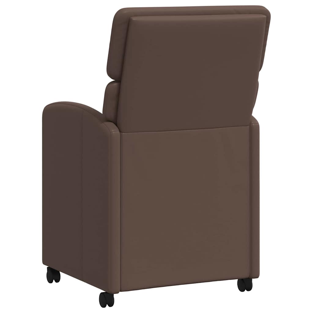 Esszimmerstühle mit Rollen 2 pcs Braun 58 x 65 x 98 cm
