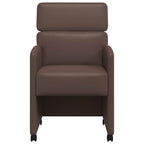 Esszimmerstühle mit Rollen 2 pcs Braun 58 x 65 x 98 cm