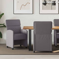 Esszimmerstühle mit Rollen 2 pcs Grau 58 x 65 x 98 cm