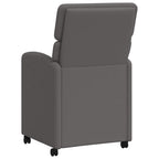 Esszimmerstühle mit Rollen 2 pcs Grau 58 x 65 x 98 cm