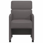 Esszimmerstühle mit Rollen 2 pcs Grau 58 x 65 x 98 cm