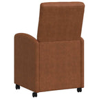 Esszimmerstühle mit Rollen 2 pcs Braun 58 x 67 x 97 cm