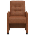 Esszimmerstühle mit Rollen 2 pcs Braun 58 x 67 x 97 cm
