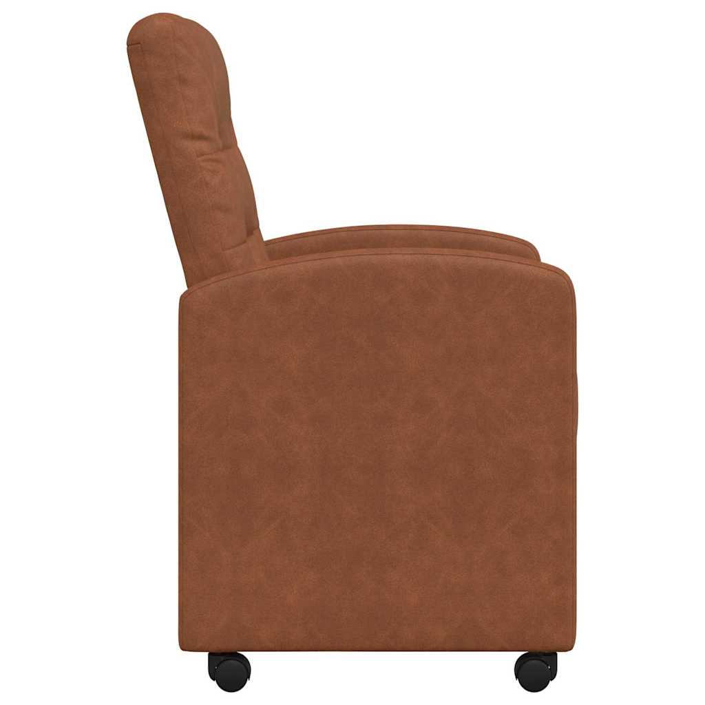 Esszimmerstühle mit Rollen 2 pcs Braun 58 x 67 x 97 cm