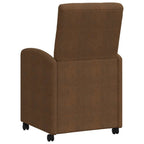 Esszimmerstühle mit Rollen 2 pcs Braun 58 x 67 x 97 cm