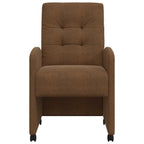Esszimmerstühle mit Rollen 2 pcs Braun 58 x 67 x 97 cm