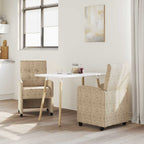 Esszimmerstühle mit Rollen 2 pcs Hellgrau 58 x 67 x 97 cm