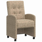 Esszimmerstühle mit Rollen 2 pcs Hellgrau 58 x 67 x 97 cm