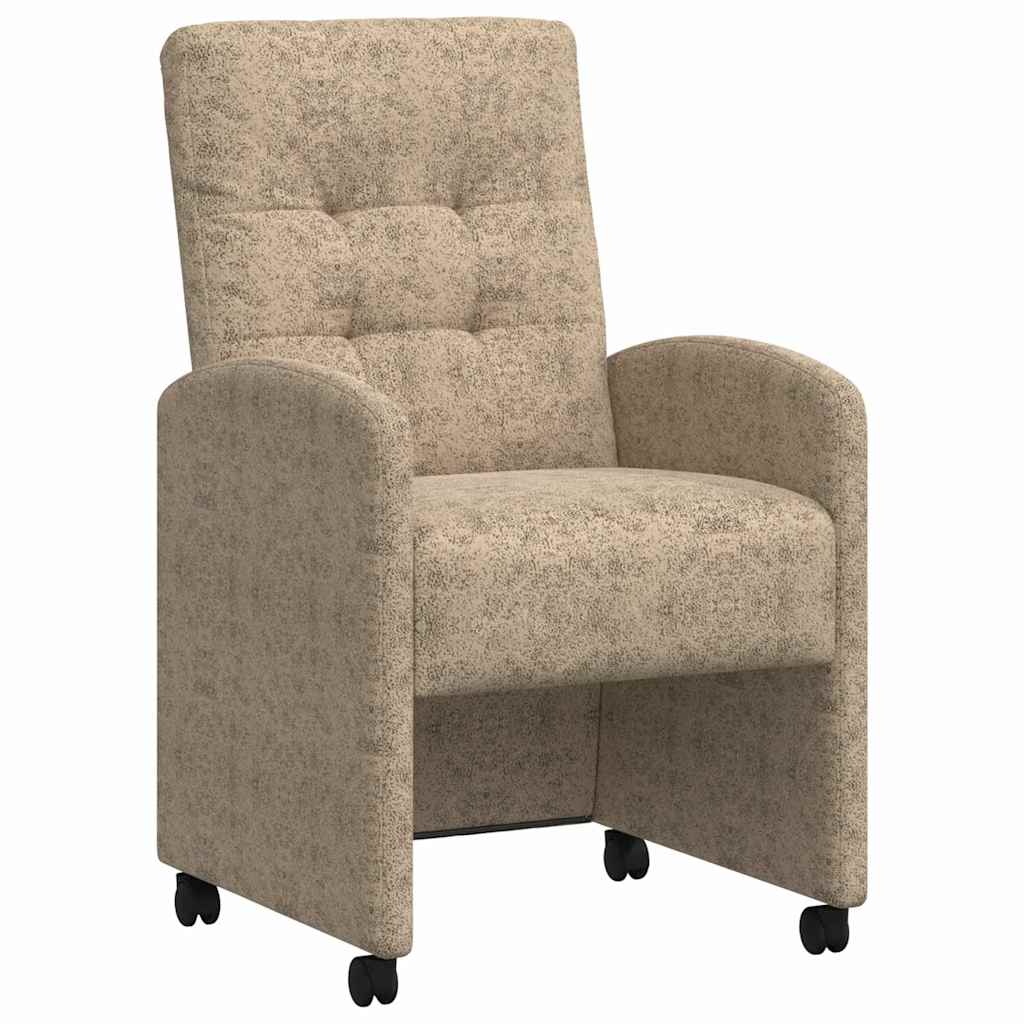 Esszimmerstühle mit Rollen 2 pcs Hellgrau 58 x 67 x 97 cm