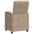 Esszimmerstühle mit Rollen 2 pcs Hellgrau 58 x 67 x 97 cm