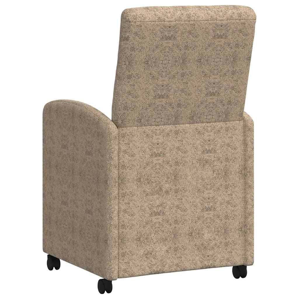 Esszimmerstühle mit Rollen 2 pcs Hellgrau 58 x 67 x 97 cm