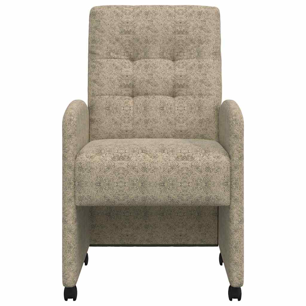 Esszimmerstühle mit Rollen 2 pcs Hellgrau 58 x 67 x 97 cm