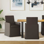 Esszimmerstühle 2 pcs Dunkelgrau 57 x 67 x 95 cm Leinen