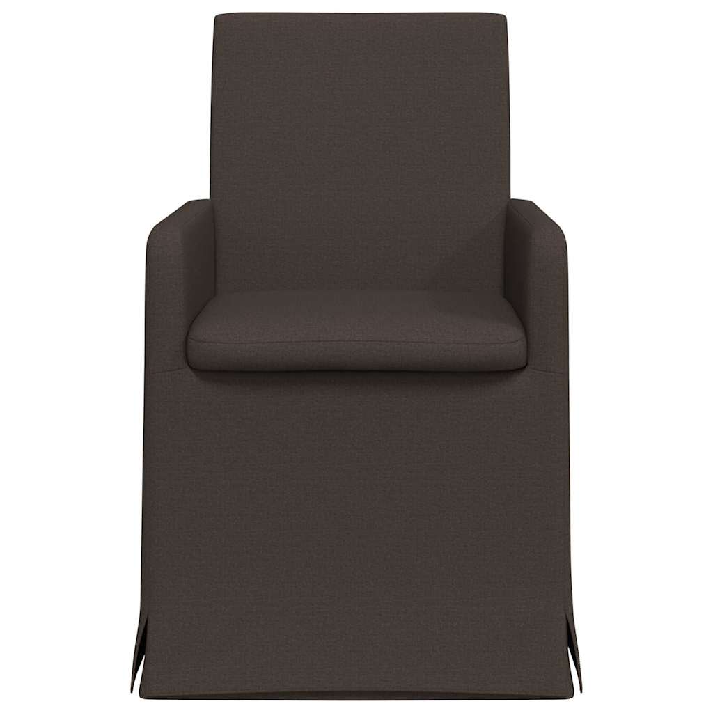 Esszimmerstühle 2 pcs Dunkelgrau 57 x 67 x 95 cm Leinen