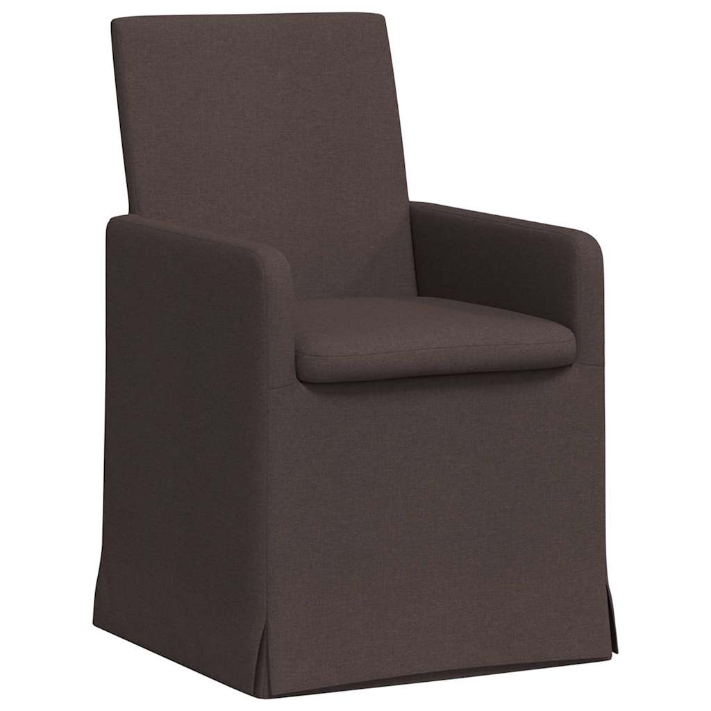 Esszimmerstühle 2 pcs Dunkelbraun 57 x 67 x 95 cm Stoff