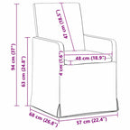 Esszimmerstühle 2 pcs Dunkelbraun 57 x 67 x 95 cm Stoff